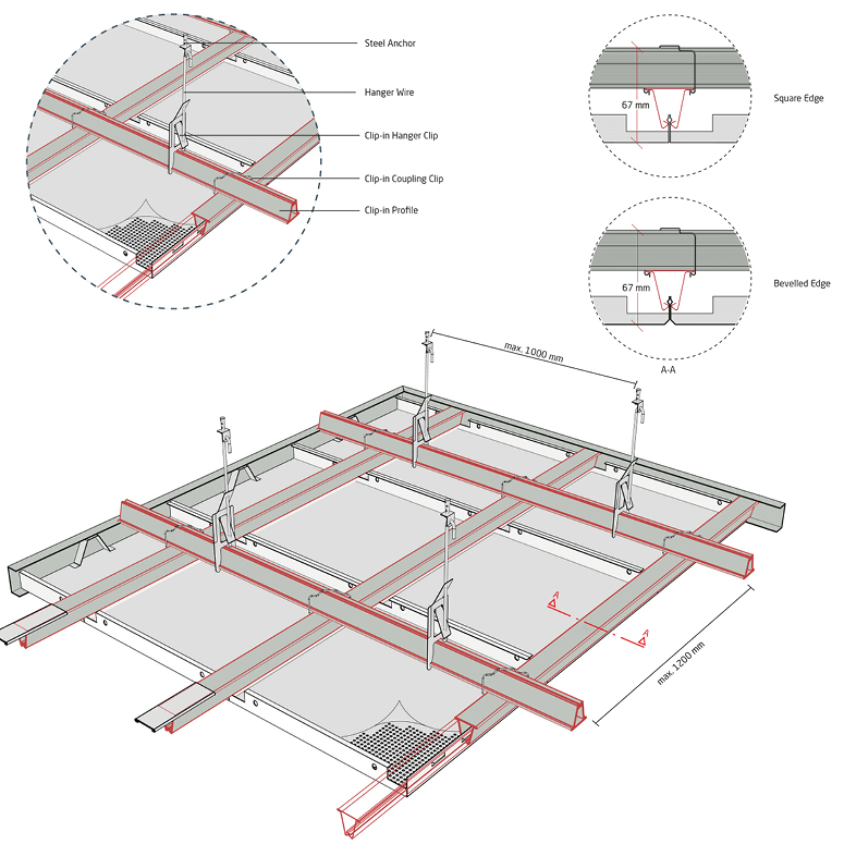 Clip In Panel Metal suspended ceiling — photo 3