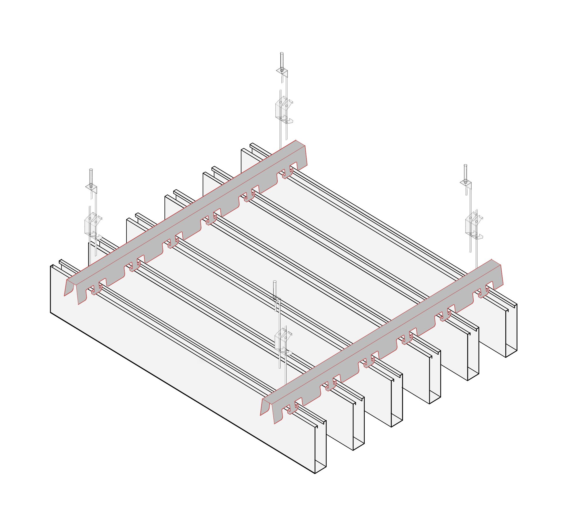 Baffle suspended ceiling system — photo 8